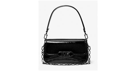 Parker Medium Crinkled Patent Leather Shoulder Bag 